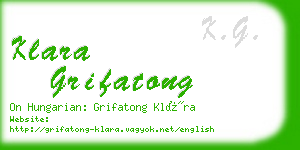 klara grifatong business card